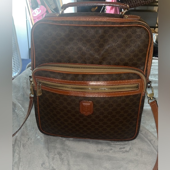 Celine large Vintage Macadam Messenger Bag with detachable strap - Picture 2 of 16